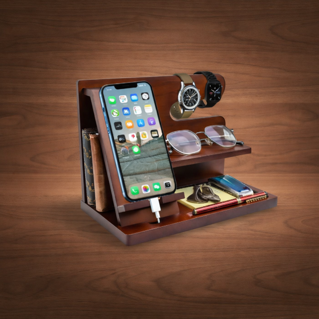 Hand Crafted Wooden Docking Station